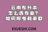 云南专升本怎么选专业？如何报考和录取