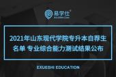 2021年山东现代学院专升本自荐生名单 专业综合能力测试结果公布