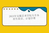2023年安徽艺术学院专升本招生简章、计划学费、上课校区