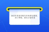 2022年宜宾学院专升本招生简章、对口学校、招生计划专业（附件下载）