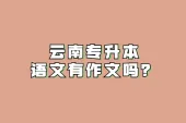 云南专升本语文有作文吗？历年考试大纲详解