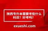 陕西专升本需要考些什么科目？好考吗？