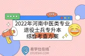 2022年河南中医类专业退役士兵专升本综合考查方案