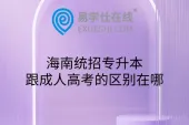 海南统招专升本跟成人高考的区别在哪