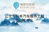 辽宁专升本汽车服务工程专业考什么