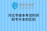 河北专接本考试时间和专升本的区别
