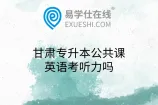 甘肃专升本公共课英语考听力吗