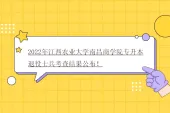 2022年江西农业大学南昌商学院专升本退役士兵考查结果公布！