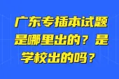 广东专插本试题是哪里出的？是学校出的吗？