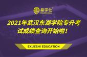 2021年武汉东湖学院专升本成绩查询开始啦！内附成绩复核申请表！