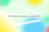 重庆专升本语文知识点—议论文常识