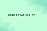 2024年海南专升本考试科目一览表