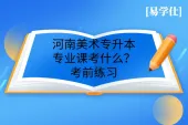 河南美术专升本专业课考什么？考前练习