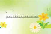 陕西专升本数学和高考数学哪个难？