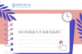 2024年湖南专升本报考流程