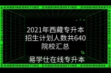 2021年西藏专升本招生计划人数共640-院校汇总
