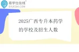 2025广西专升本药学的学校及招生人数