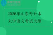 2026年山东专升本大学语文考试大纲