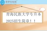 青海民族大学专升本2025招生简章