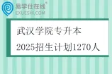 武汉学院专升本2025招生计划1270人