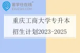 重庆工商大学专升本招生计划2023-2025