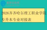 2026齐齐哈尔理工职业学院专升本专业对接表
