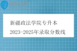 新疆政法学院专升本2023-2025年录取分数线