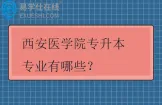 西安医学院专升本专业有哪些？招生计划多少？