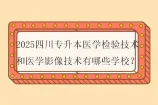 2025四川专升本医学检验技术和医学影像技术有哪些学校？