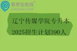 辽宁传媒学院专升本2025招生计划390人