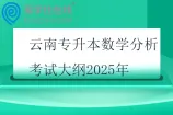 云南专升本数学分析考试大纲2025年