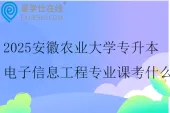 2025安徽农业大学专升本电子信息工程专业课考什么？