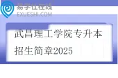 武昌理工学院专升本招生简章2025