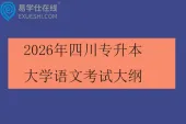 2026年四川专升本大学语文考试大纲
