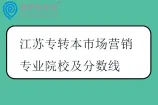 2025江苏专转本市场营销专业院校及分数线