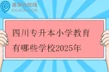 四川专升本小学教育有哪些学校2025年