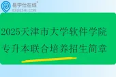 2025天津市大学软件学院专升本联合培养招生简章
