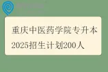 重庆中医药学院专升本2025招生计划200人