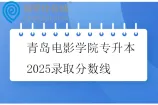 青岛电影学院专升本2025录取分数线