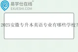 2025安徽专升本英语专业有哪些学校？