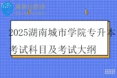 2025湖南城市学院专升本考试科目及考试大纲