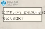 辽宁专升本计算机应用基础考试大纲2026