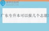 广东专升本可以报几个志愿？