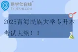 2025青海民族大学专升本考试大纲
