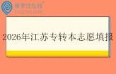 2026年江苏专转本志愿填报时间1月9日至12日
