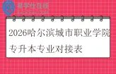 2026哈尔滨城市职业学院专升本专业对接表