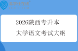2026陕西专升本大学语文考试大纲