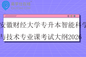 安徽财经大学专升本智能科学与技术专业课考试大纲2026