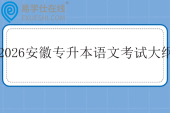 2026年安徽专升本语文考试大纲