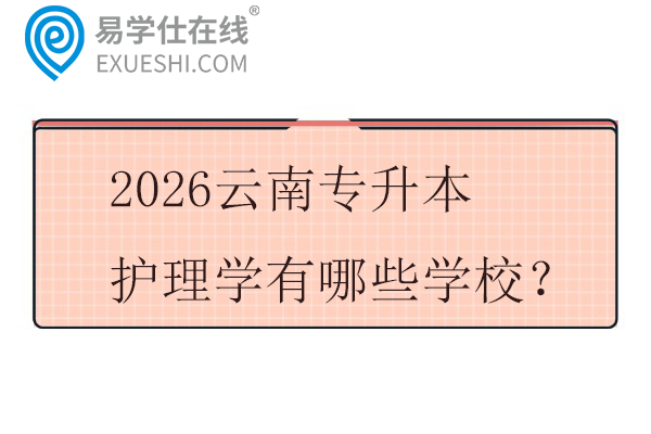 2026云南专升本护理学有哪些学校?